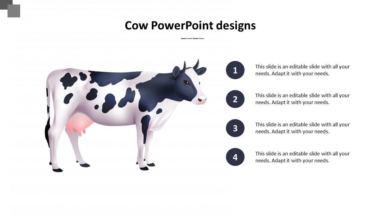 Our Predesigned Cow PowerPoint Designs Template